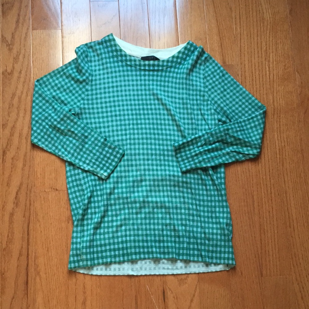 J crew green wool sweater